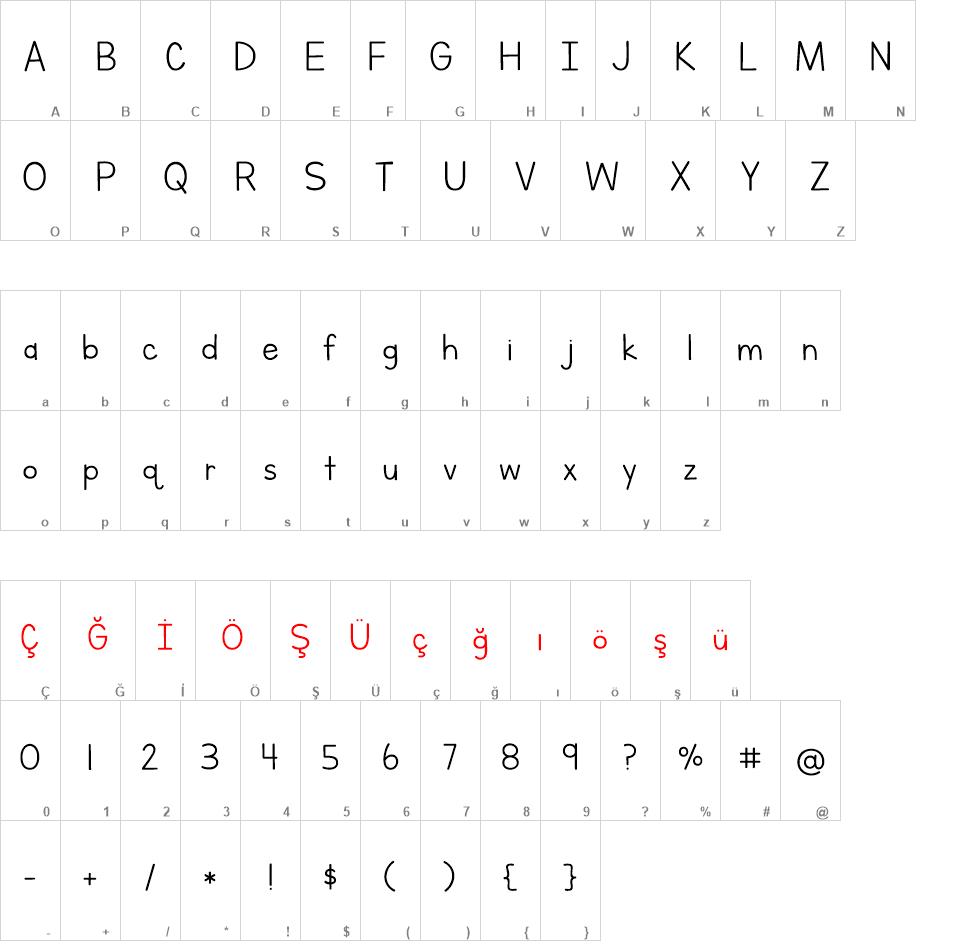 Letters for Learners font